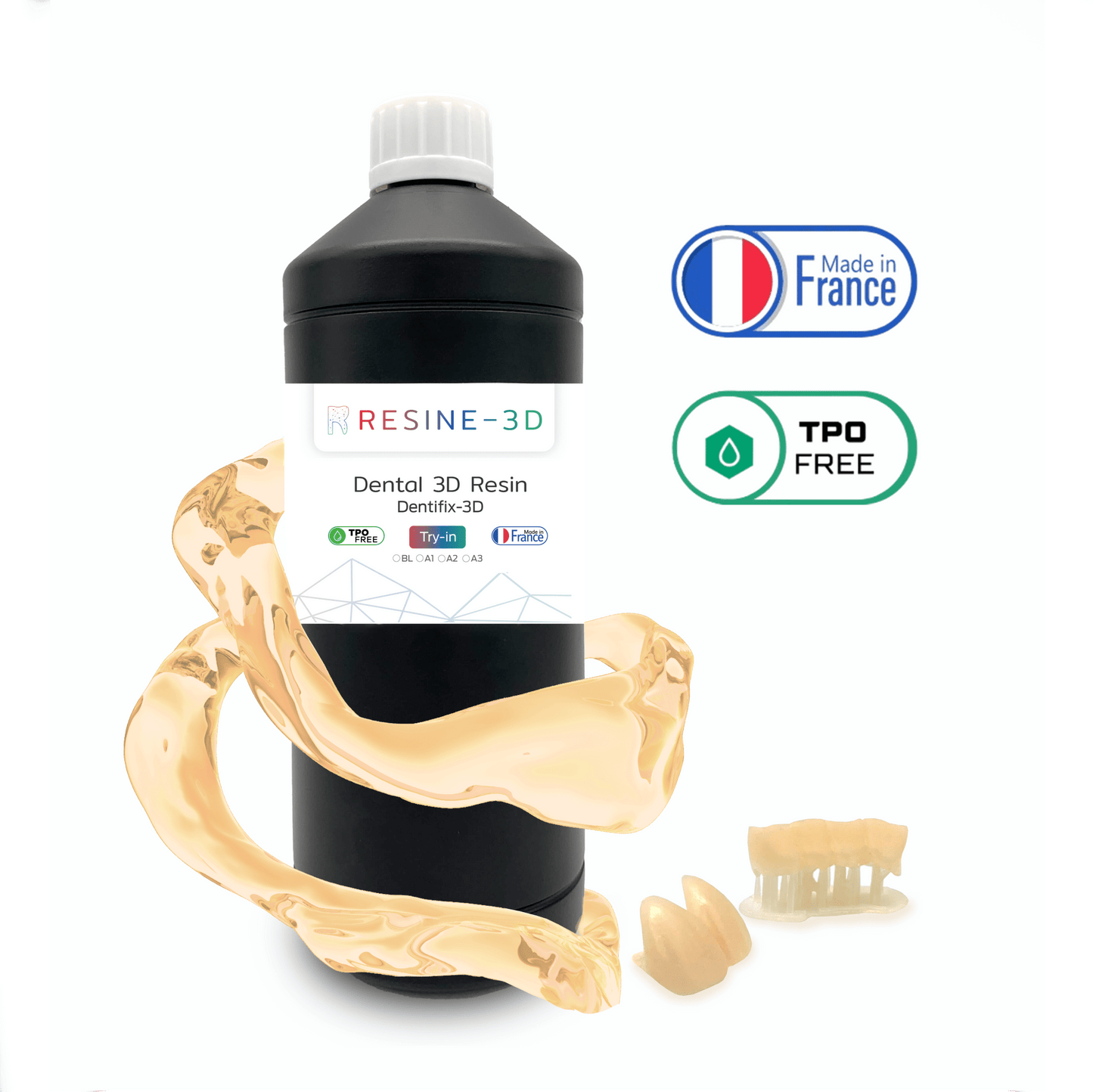 nano_clear water_washable castable_blend ortho_model resine3d snow_white nano_print