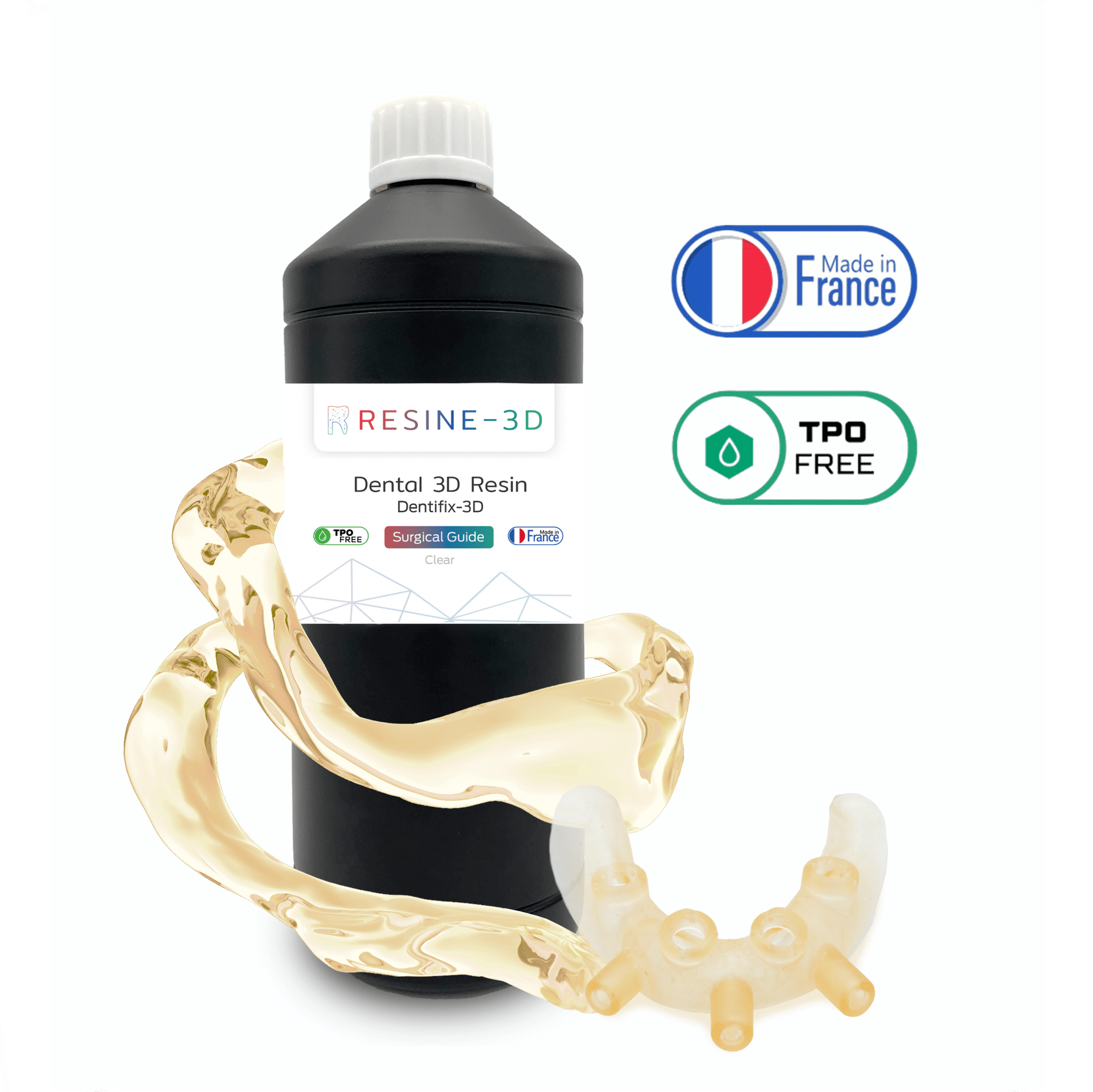 nano_clear water_washable castable_blend ortho_model resine3d snow_white nano_print
