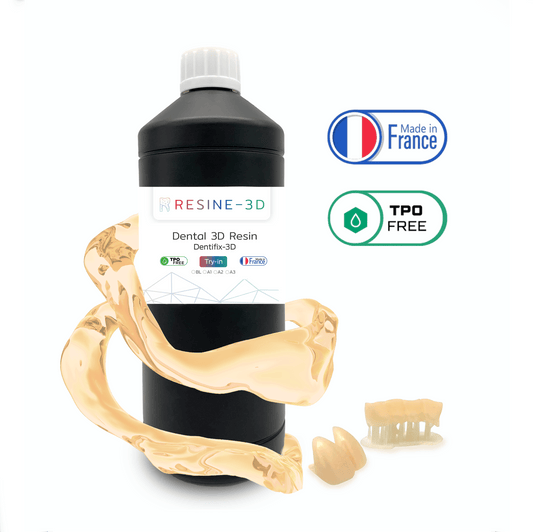 nano_clear water_washable castable_blend ortho_model resine3d snow_white nano_print