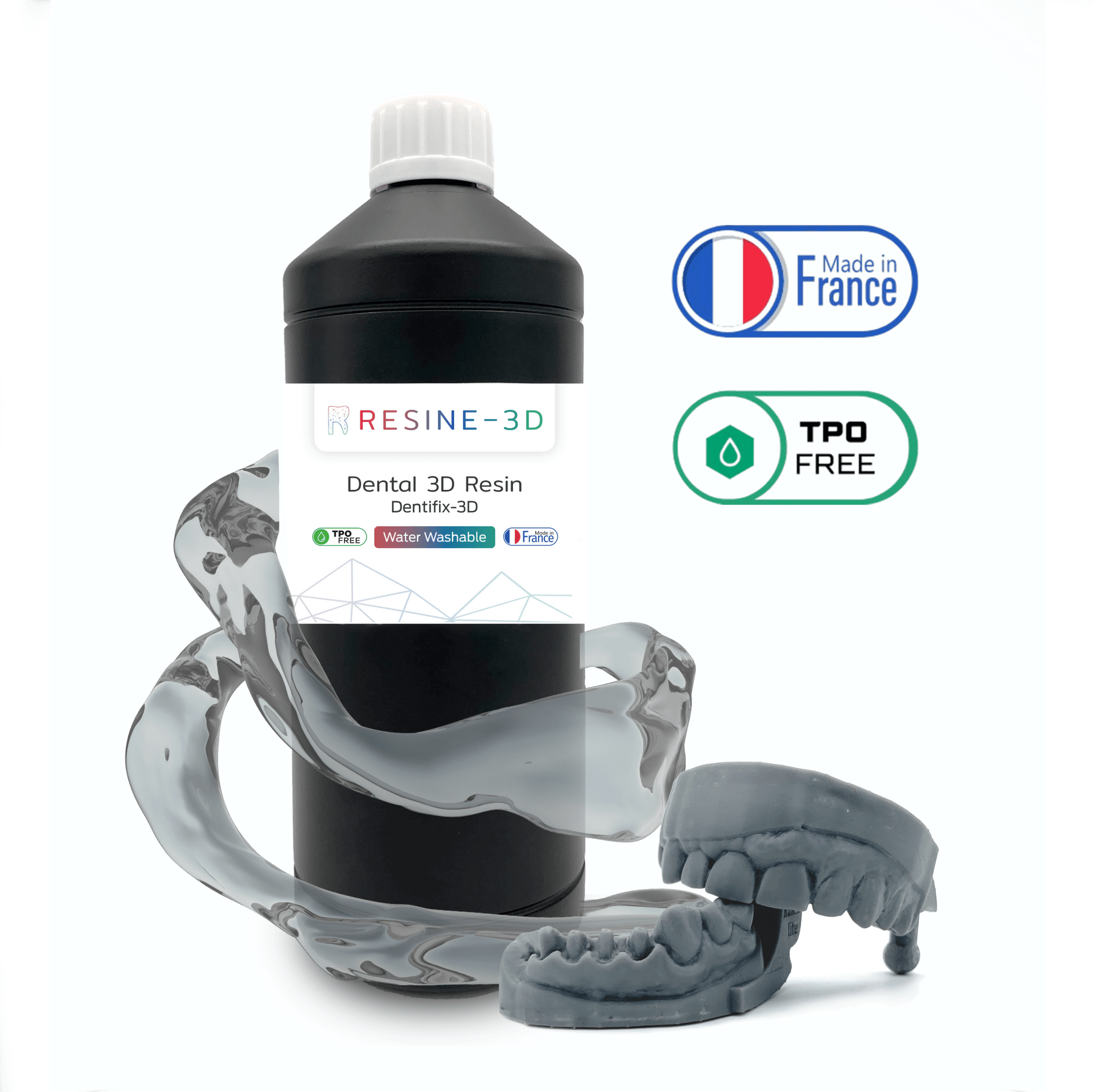 nano_clear water_washable castable_blend ortho_model resine3d snow_white nano_print